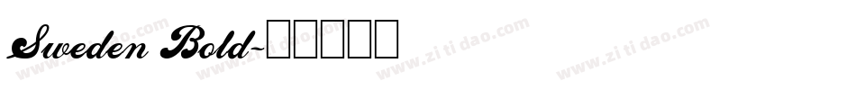Sweden Bold字体转换
